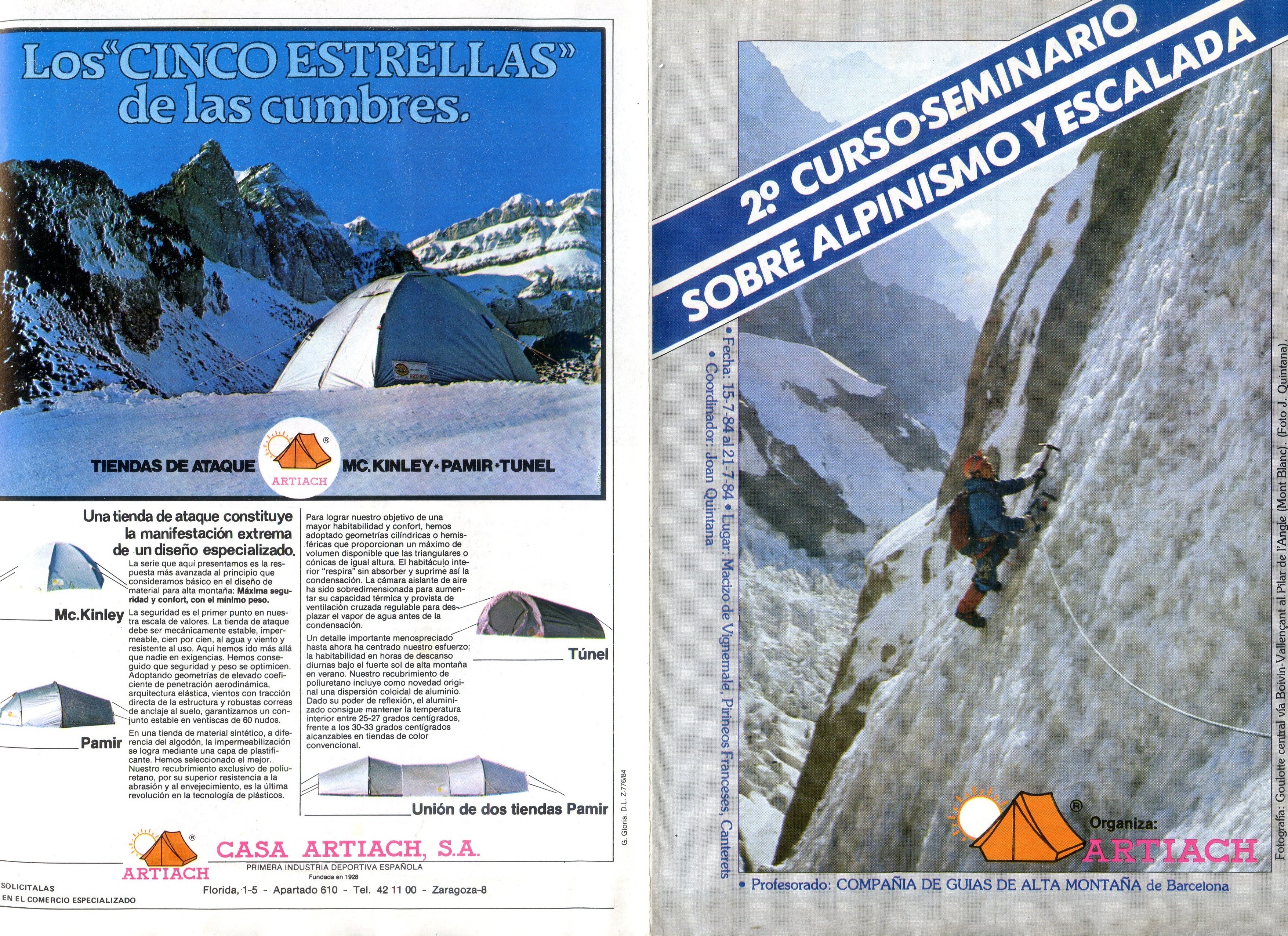 2.º Curso·Seminario sobre alpinismo y escalada - Portada
